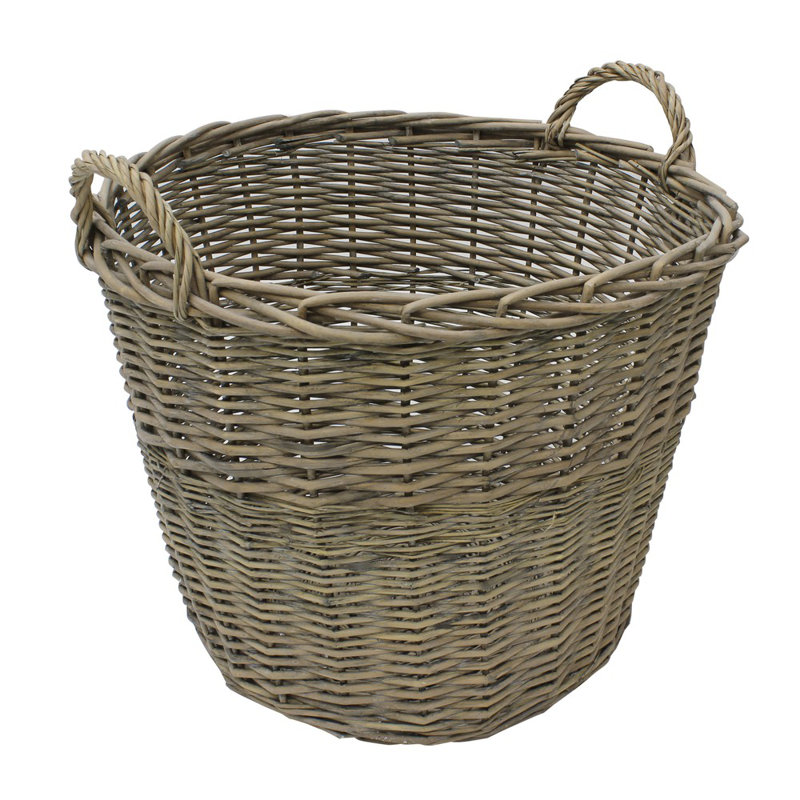 Chunky Hand Woven Wicker Laundry Basket