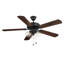 Ventilateur de plafond standard à 5 pales de 52 po avec chaînette et ensemble d'éclairage inclus Artice-86792481