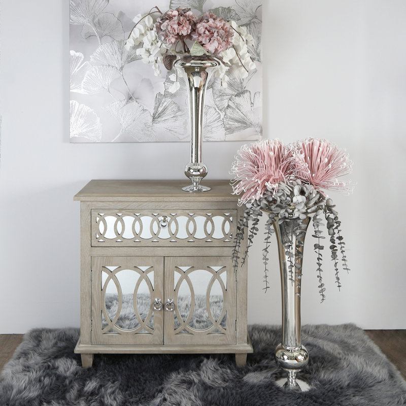 Hydrangea Arrangement, Pink/Grey