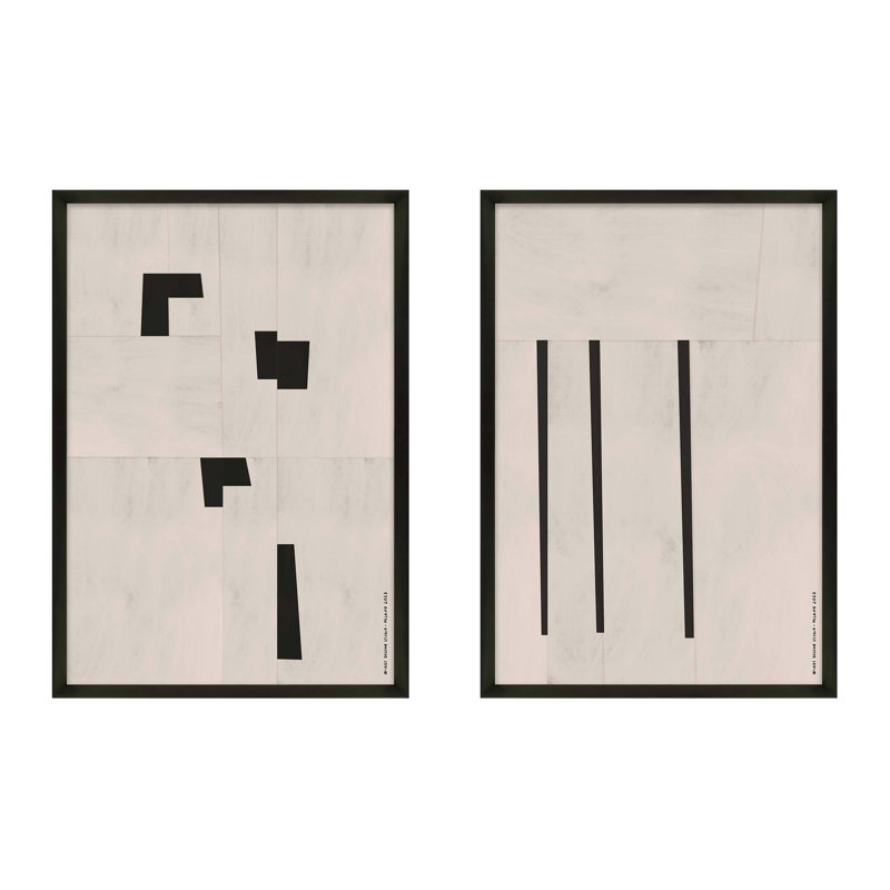 Scattered Set by Romina Gadler, Black Paper Framed, 20" H x 14" W