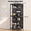 6-Tier Display Cabinet with Glass Doors, Metal Curio Cabinet with 3 Color Lights-964653997