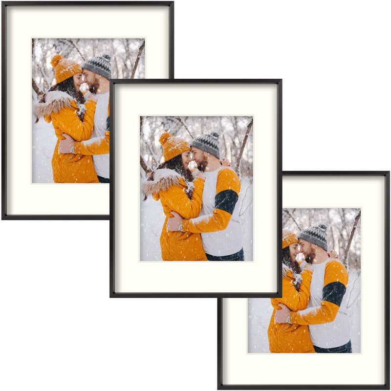 Cadre photo Ailpein, cadres de galerie muraux en métal, collage de cadres photo pour décoration murale, 8 po x 10 po, Or