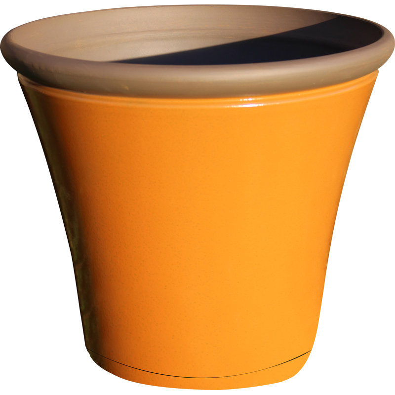 Canady Pot Planter, 34 cm H x 41 cm W x 41 cm D, Amber