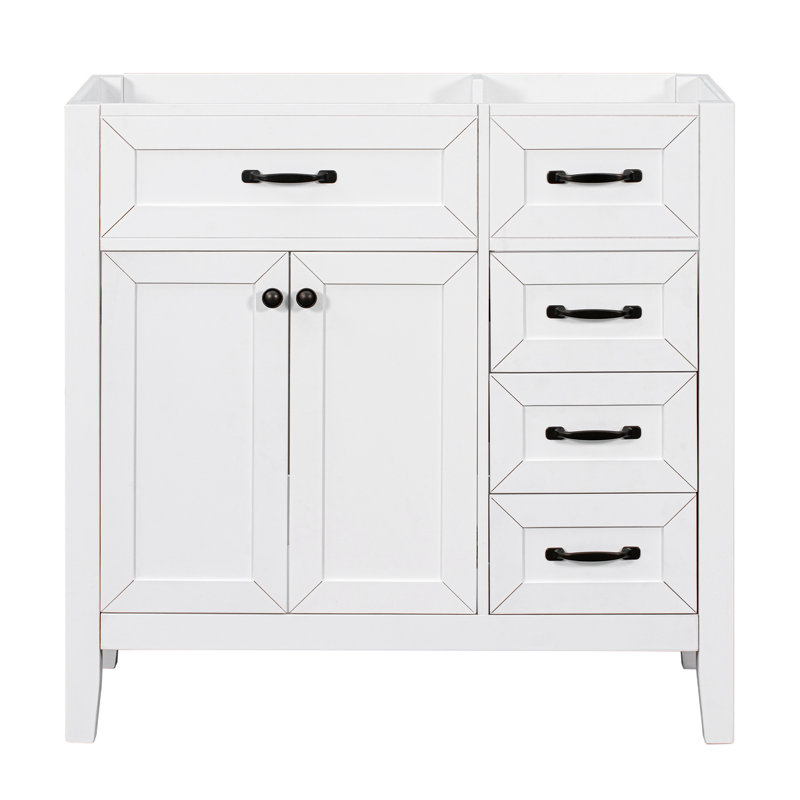 35,5 base de meuble-lavabo simple seulement, Blanc