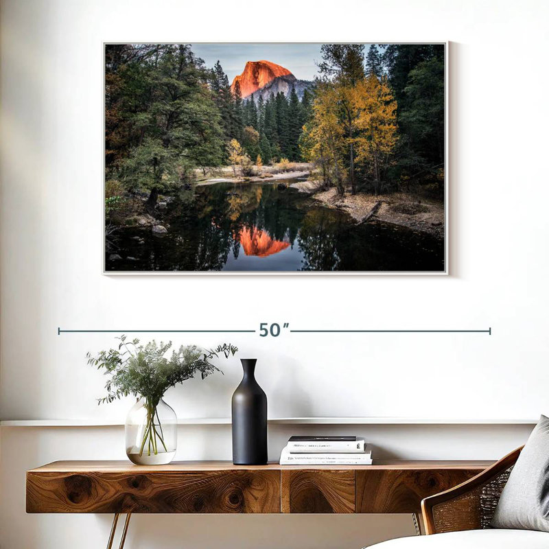 Yosemite Glassy Creek, Cadre flottant blanc, 40 po x 27 po