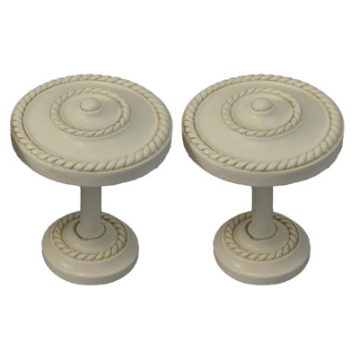 Aldfreck Poly-Resins Decorative Parts, Coated Steel Backplate And Mounting Post Curtain Holdback