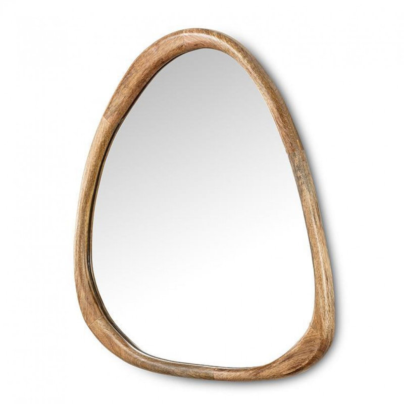 Extra Long Freeform Shaped Wall Mirror, 24" x 21"