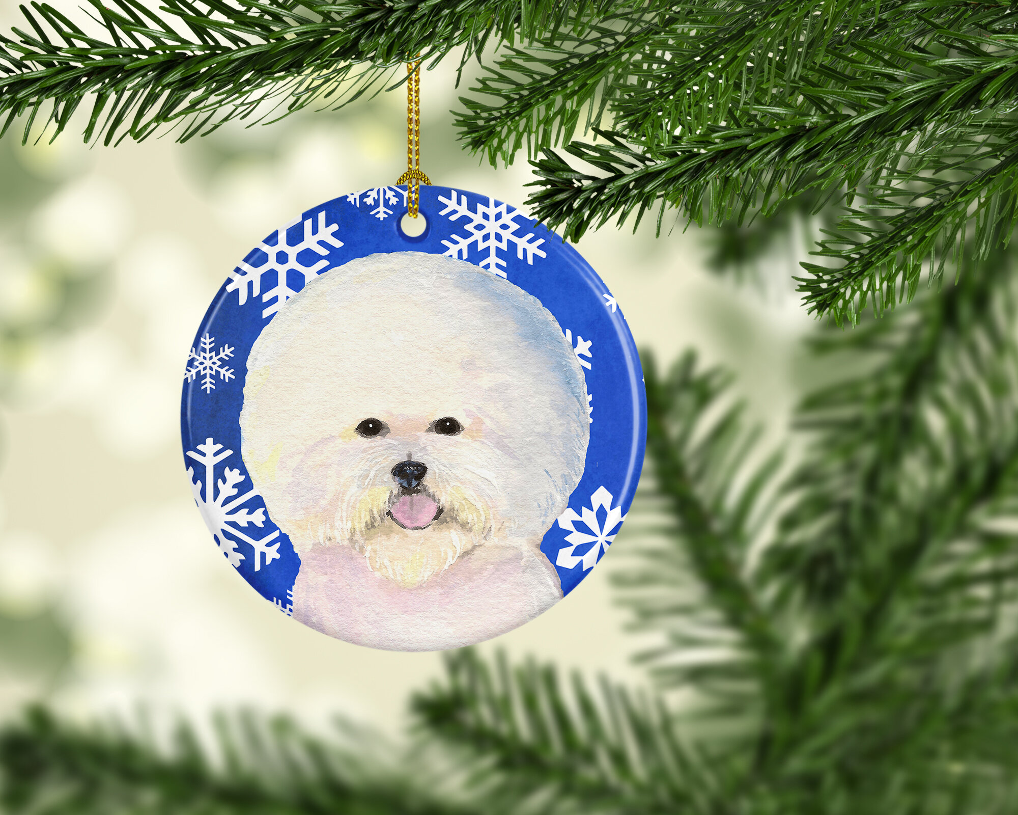 Bichon frise cheap christmas decorations