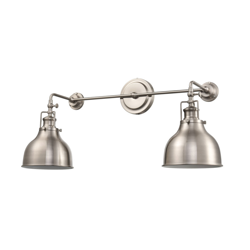 Applique murale 2 lumières Skillet High Nickel satiné 12 po