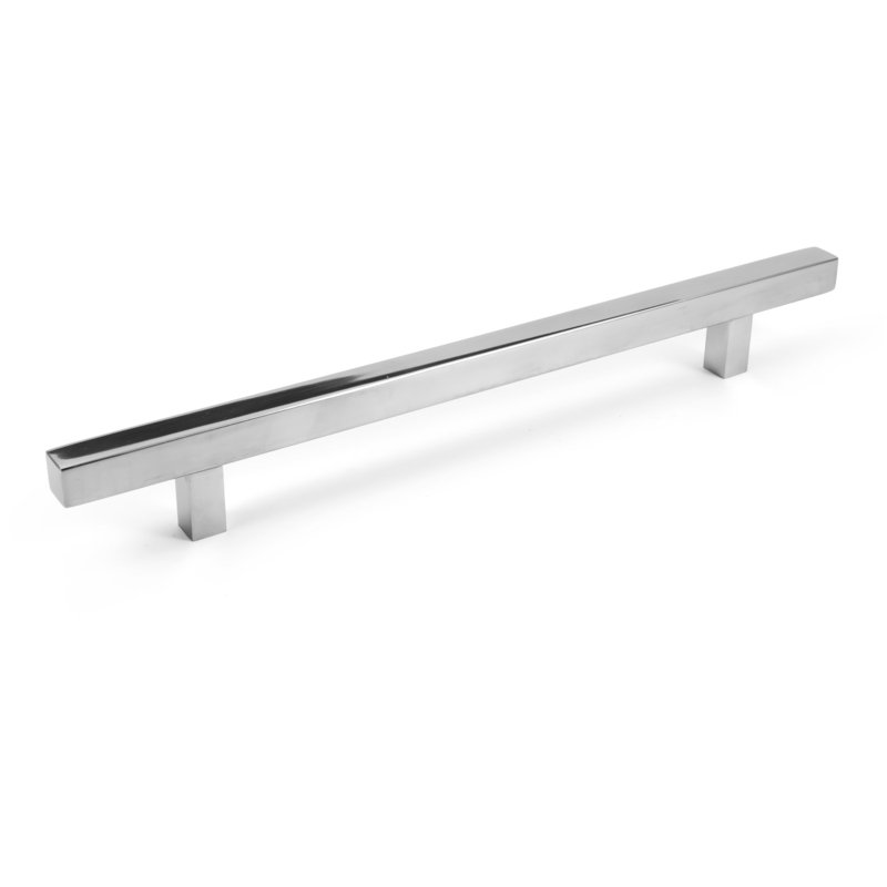 Poignée barre 7" à comptoir carrée pi, Chrome poli