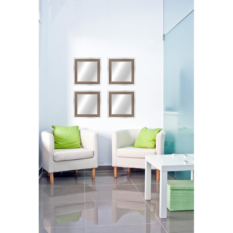 Bois naturel, 20,5 po x 20,5 po, Blanc / brun