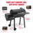 Feasto 30in BBQ Charcoal Barrel Grill With Cover, Offset Smoker Grill And Side Table