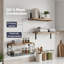 Paulownia Wood, Metal Floating Shelf