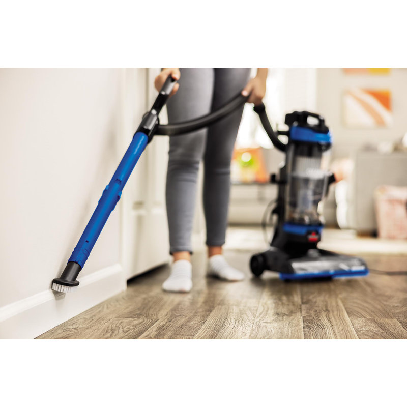 Black and Blue Upright Bagless Vacuum Cleaner with HEPA Filter