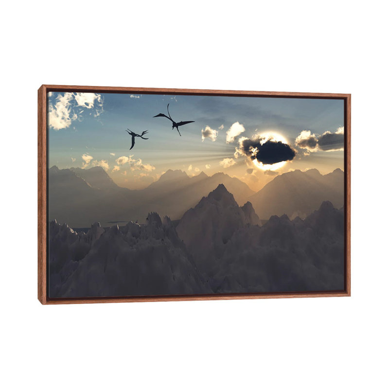 Quetzalcoatlus Flying High in Cretaceous Skies by Mark Stevenson - Photograph on Canvas