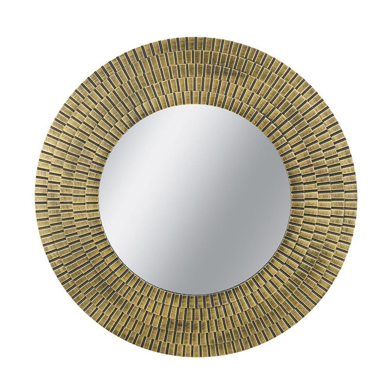 Miroir d'appoint D29.5 ", Antique Gold
