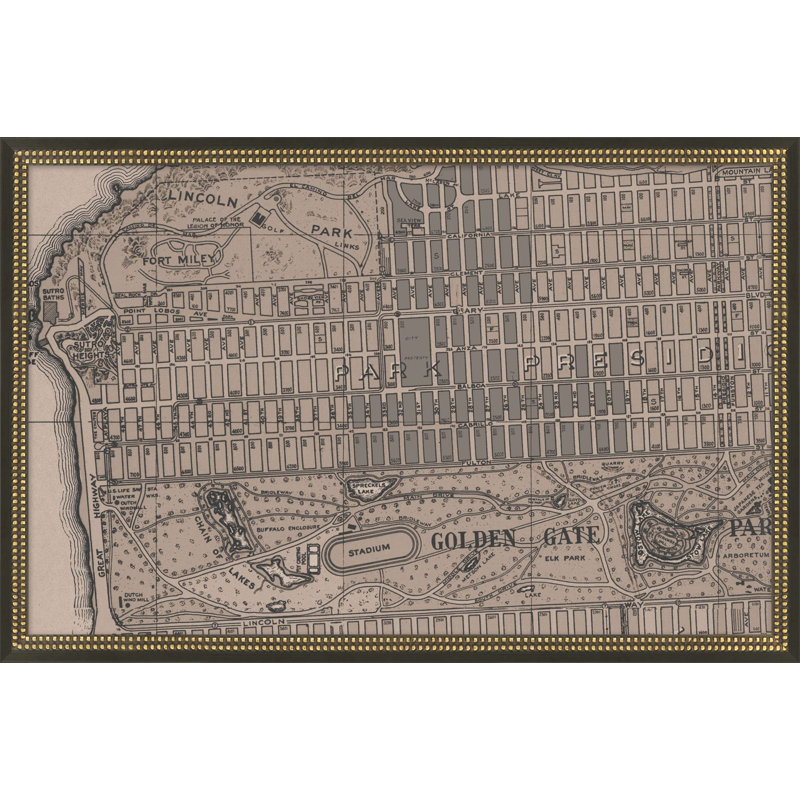 San Francisco, grille rétro carte D