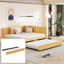 Lit de jour double rembourré (beige)-658774600