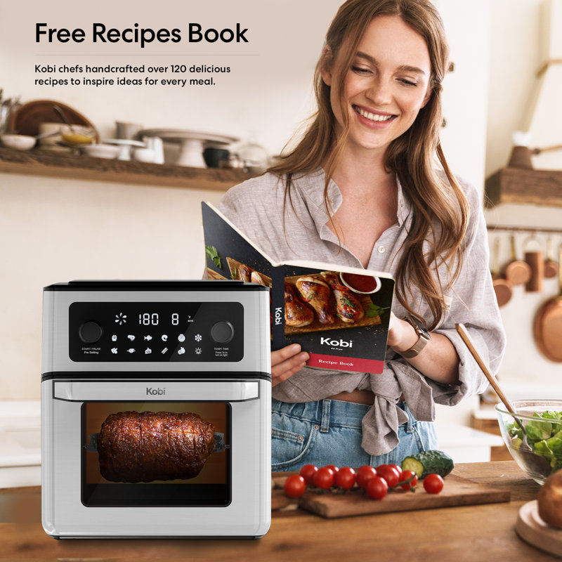 Kobi 12,7 pte Friteuse électrique à air avec 11 fonctions de cuisson, Blanc