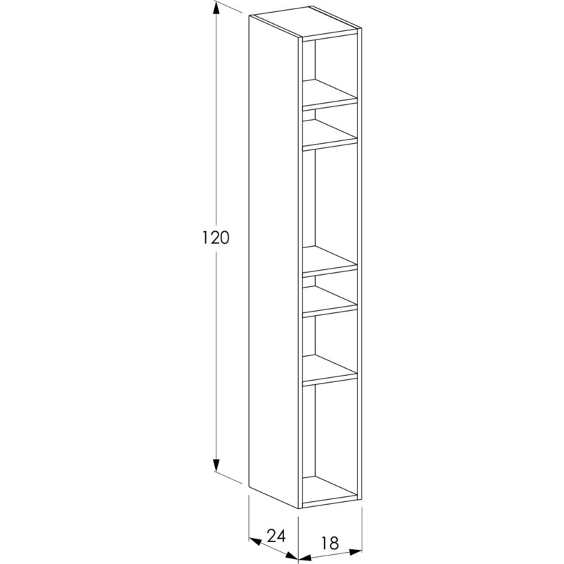 Danilah Wall Linen Cabinet, Natural