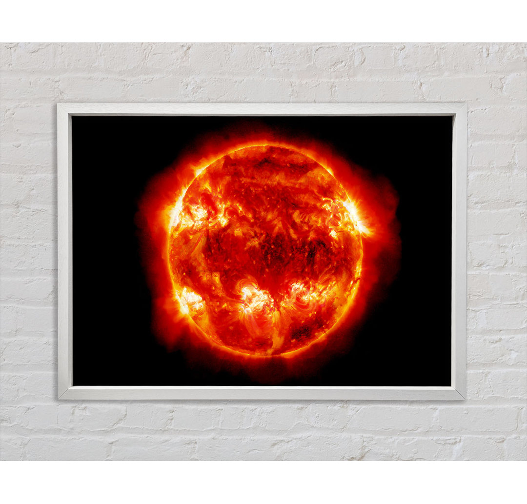 Red Sun Fire Glow - Einzelne Bilderrahmen Kunstdrucke auf Leinwand