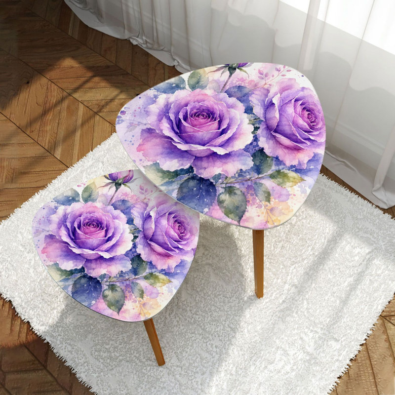 Ensemble de 2 tables basses gigognes Triangle