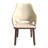 Kashley Mid-Century Modern Dining Chair, Fully Assembled Leather Armchair with Solid Rubberwood Legs, 330lb Capacity, Walnut Finish Flared Back Accent Chair for Dining Room & Home Office-519020762-519020763