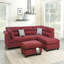 Canapé modulaire en velours rouge # F6419