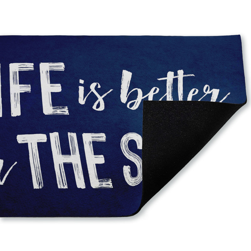 Tapis de porte imprimé Better In The Surf Sentiment, par Lettred and Lined, 18 po x 30 po, «Better In The Surf Sentiment»