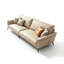 Canapé modulaire en cuir véritable kaki