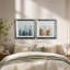 Ensemble de 2 art mural encadré en cristal 23,6 x 23,6 po Kaiden