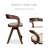 Rozella Solid Wood Counter Height Arm Chairs