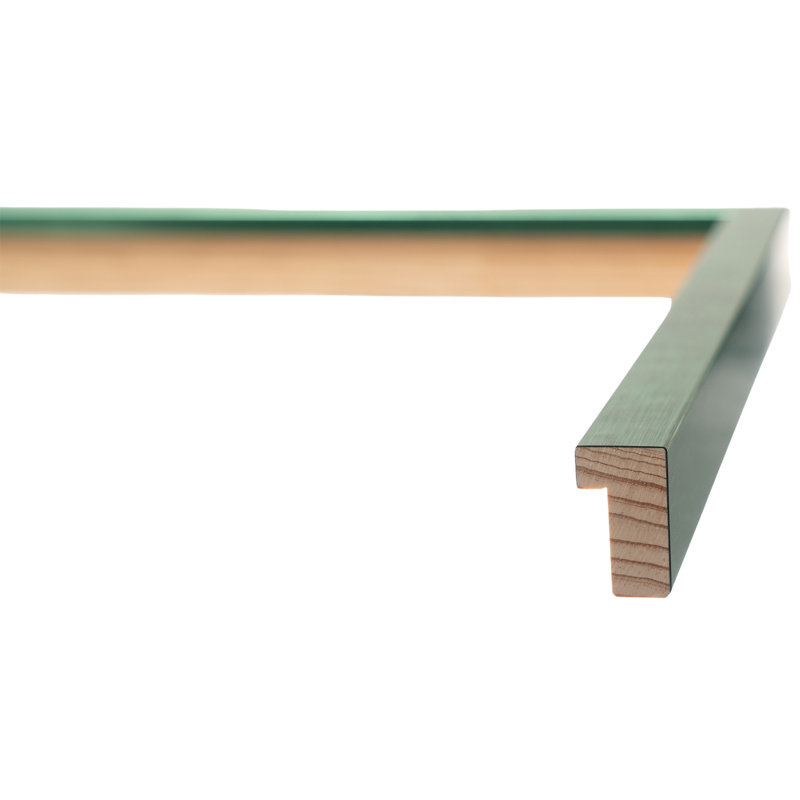 Cadre photo simple en bois doré, 4" x 6", Vert