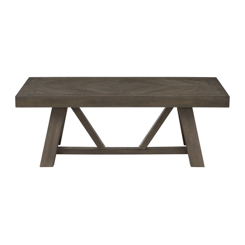 Rabecca Smyrna Solid Wood Extendable Trestle Coffee Table