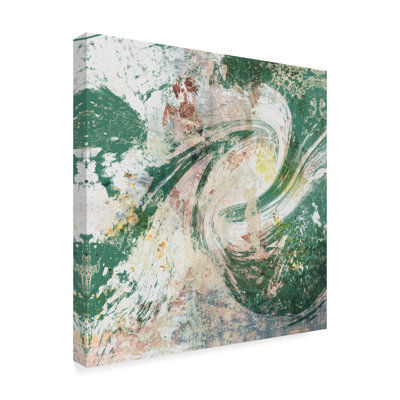 Emerald Aerial Acrylic Painting Print on Wrapped Canvas