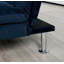Lit de futon de style contemporain en microfibre converti en lit avec pieds supplémentaires