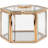 Hexagonal Mirrored All-Natural Agate Stone Glass Jewellery Box
