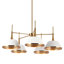 Kennesaw 5 - Light 31.5'' W Dimmable Gold/White Dining Room Chandelier
