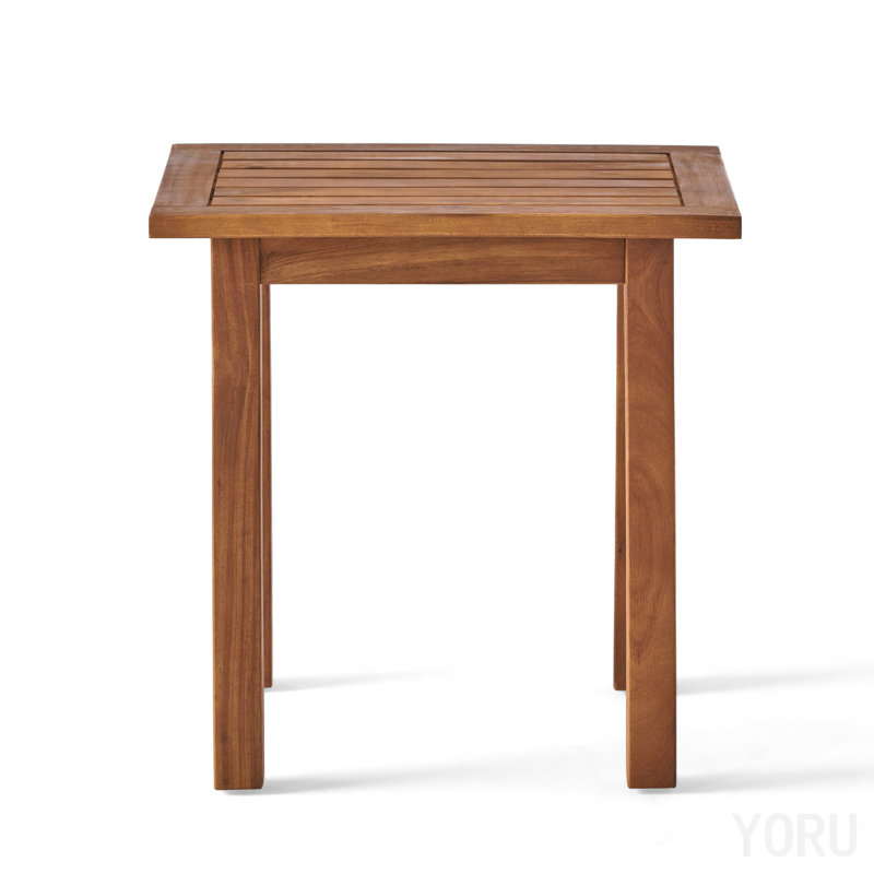 Table de bout, Teak, Solid + Manufactured Wood, 19.25" H x 15" W x 19" D