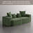 Boneless 2-Piece Upholstered Corduroy Modular Sectional Sofa – Fully Compressed, No Assembly Required-101043293