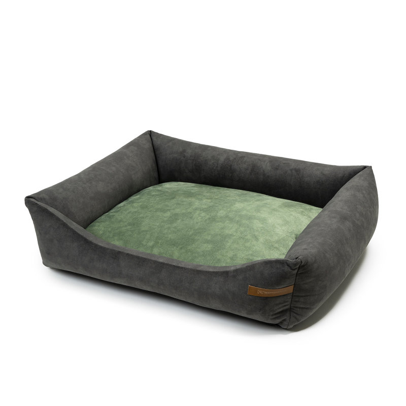 Orthopedic Memory Foam Pet Bed, 15cm H x 75cm W x 85cm D, Khaki/Green