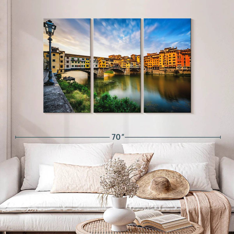 Ponte Vecchio Riverscape, 32" H x 50" W