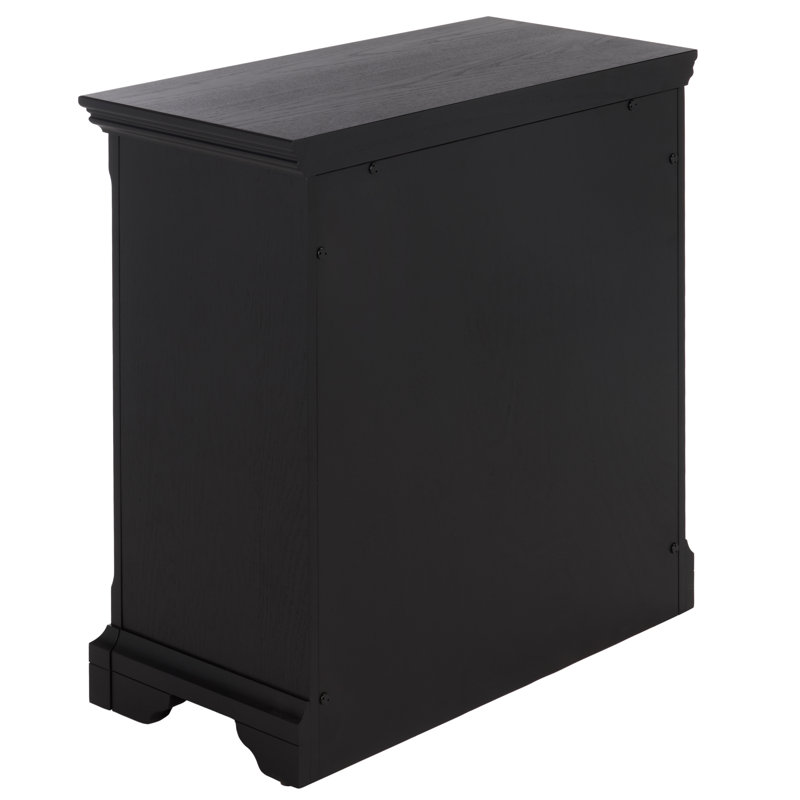 Reid 2 Door 1 Drawer Cabinet, Black