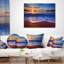 Coussin Blue Waves on Sandy Beach - Sea & Shore-29599182-29599178