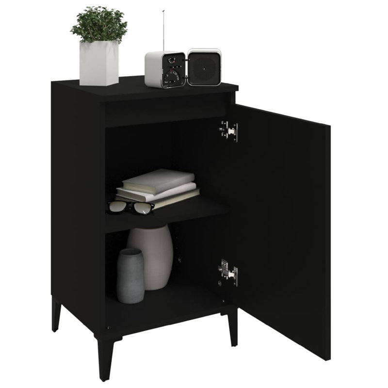40cm W Bedside Table, Black