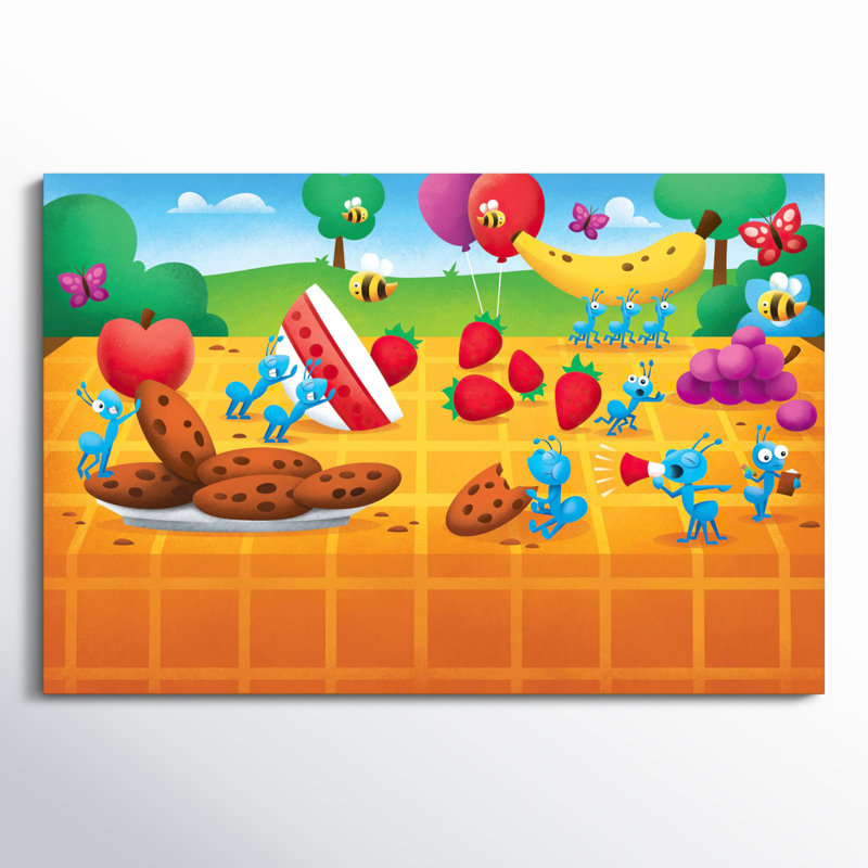 «Ants at a Picnic», reproduction d'art sur toile tendue Iolanthe, 30 po x 45 po