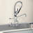 Commercial Triple Handles Wall Mount Stainless Steel  Brass Standard Kitchen Faucet In Chrome