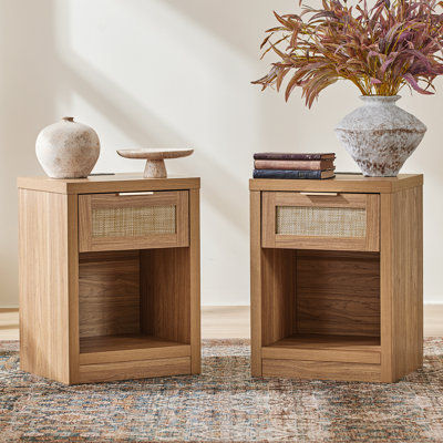 Dearbhaile 25' 1 - Drawer Nightstand with Built-In Outlets