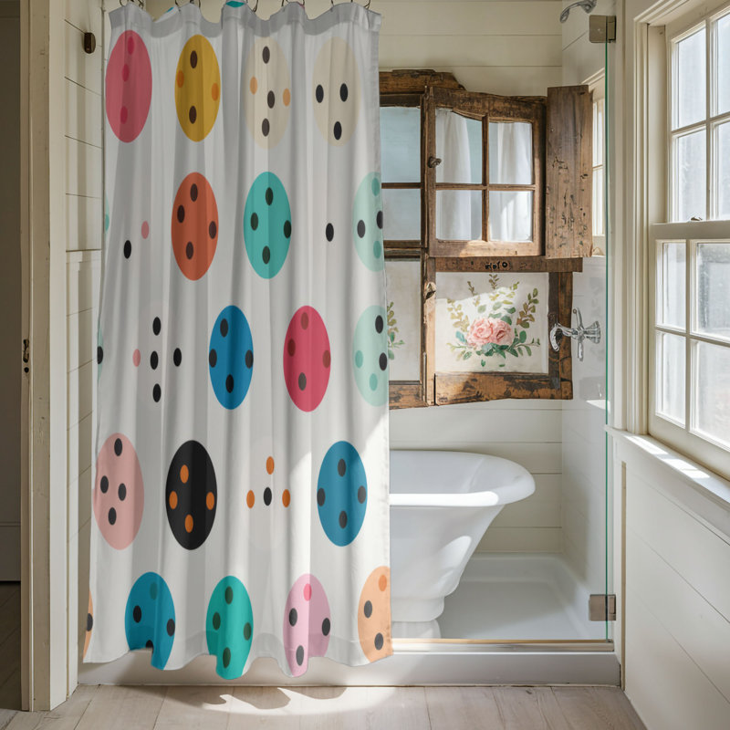 Spot Motif - Rideau de douche Premium, H 74 po x l 71 po
