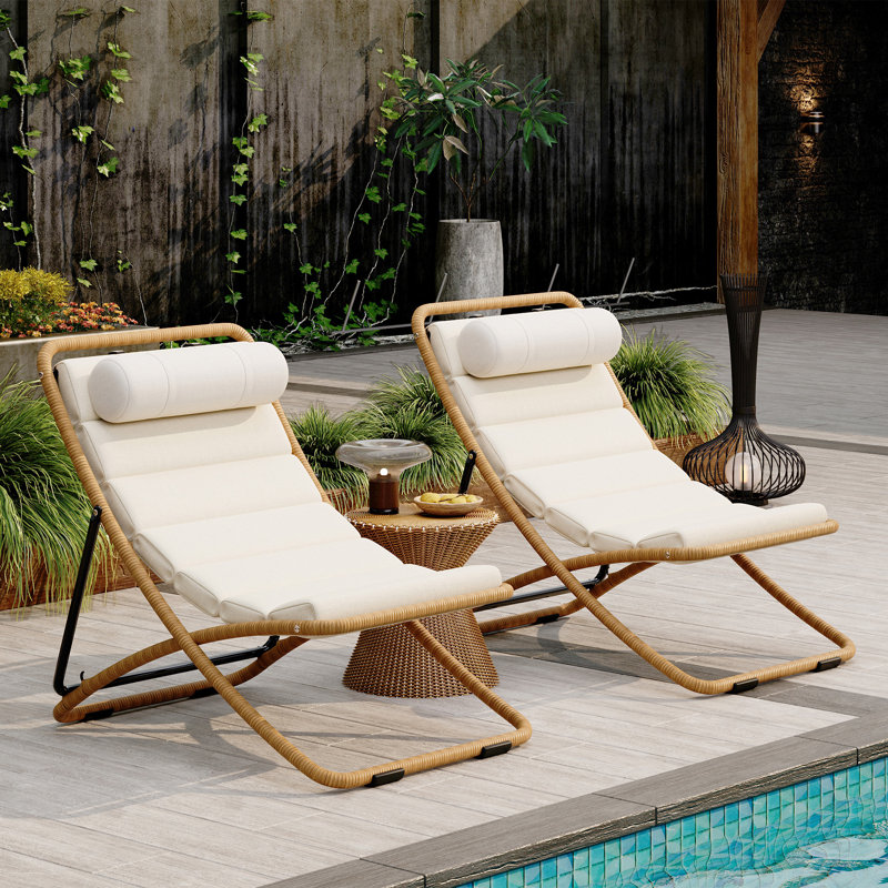Chaise pliante d'extérieur 2 pièces TREXM